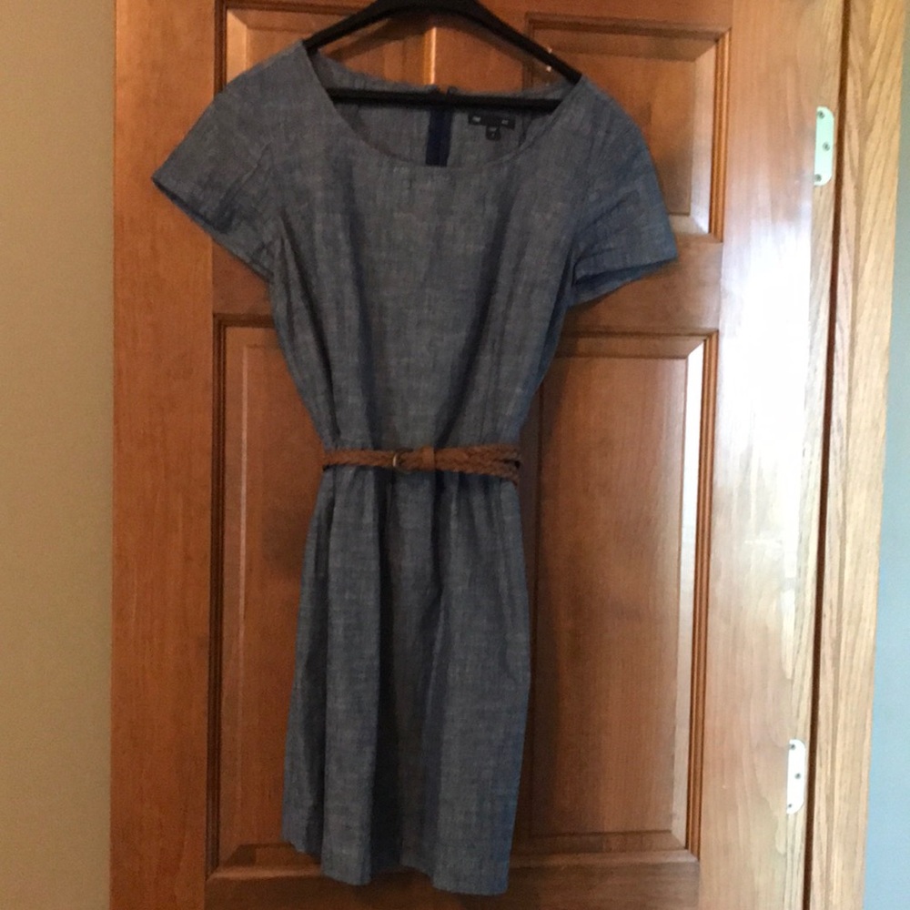 Gap belted denim dress